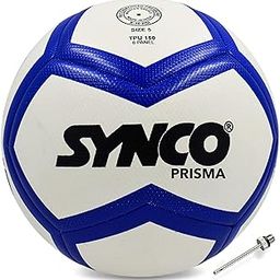 Synco Prisma Football | TPU Machine Stitched Soccer Ball | 6 Panel Professional Match Ball with HydraLock Tech | Size 5-image-1
