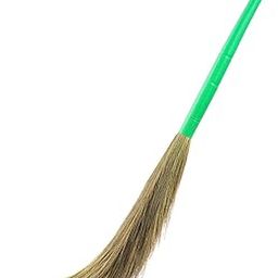 Zureni BR-06 Sphere Broom Phool Jhadu Natural Mizoram Grass with 20 inch Heavy Duty Plastic Handle for Home & Office Easy Floor Cleaning-image-32