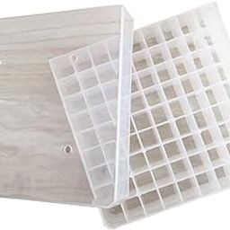 Arcsol Translucent Polypropylene 100 Place Microcentrifuge Tube Cryogenic Storage Box with Natural Lid for 0.5, 1.5 and 2.0mL Microcentrifuge Tubes (Pack of 1)-23
