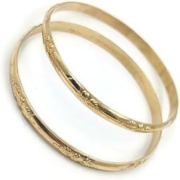 PRS GOLD COVERING -Women's impon five metal bangle set (panchaloha)-image-14