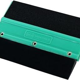 iota Double Edge Squeegee | One Side Rubber & One Side Microfiber Felt | 10.5cm Vinyl Wrap Applicator for Car Window Tinting, Decal & Film Installation | Color- Green-29