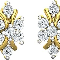 18KT Yellow Gold and Diamond Stud Earring for Women-image-57