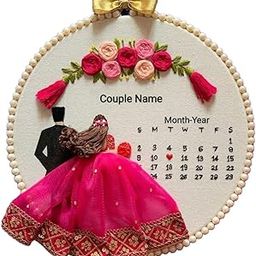Customised Wedding Embroidery Hoop Gift for Marriage, Engagement, Anniversary, Birthday ( Traditional Gift for Special One)-picture-24