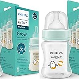 Philips Avent Grow- Economy Feeding Bottles | Anti-Colic | Easy Fill,Easy Clean|BPA Free | with 0M+ Flow Teat | Made in India | SCF060/02 (150ml, 2, Count)-13