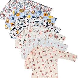 100% Cotton Full Sleeve Jabla for Baby or Kids | 100% Cotton Printed Jhabla | All-Over or Mix Print | Multicolour | Set of 6-image-88
