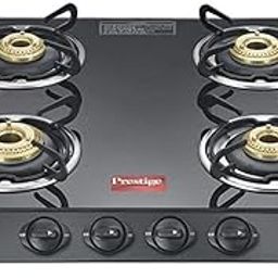 Prestige Mavel Glass Top 4 Burner Gas Stove, Manual Ignition, Black-image-105