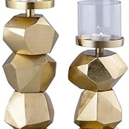 Karigari Living(Set of 1 Piece) Candle Holders, Metallic Weave Candle Lanterns, Premium Candle Holder, Candle Stand, Lantern for Home, Home Decor, Lantern, Premium Stand (Medium (5x5x13.12 inch))-image-70
