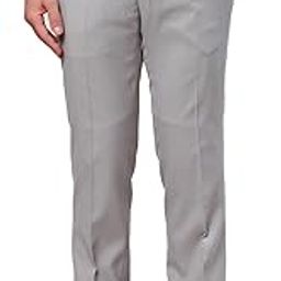Men Slim Fit Solid Pattern Poly Viscose Blend Pleatless Formal Trouser-image-65
