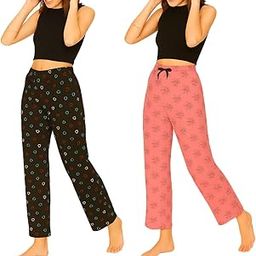 Womens Cotton Printed Pyjamas,Night Pants For Womens,womens lounge pants Pack of 2-image-40