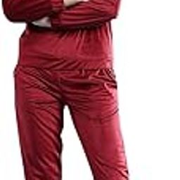 Women Red Solid Hooded Top and Pant Co-Ords Set (Deep Red_L)-picture-8
