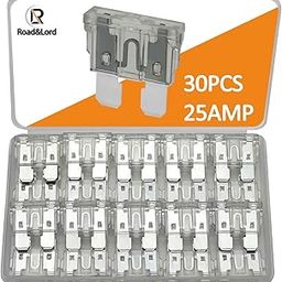 30Pcs 25A Standard Auto Car Blade Fuses for Car Boat Truck SUV Automotive Replacement Fuses-10