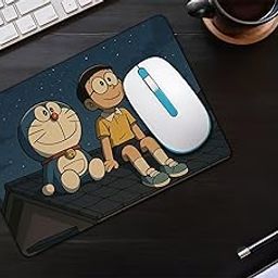 Anime Mouse Pad, 22.7 x 19 cm, 3mm Thick with Rubberised Base, Night Scene Design-37
