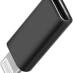 30W USB-C Female to Lightning Cable Adapter, Type-C to 8 Pin Male PD Fast Charging Converter Cord Data Sync Connector for iPhone 13 12 11 Airpods iOS Device, Carplay, Dark Black-31