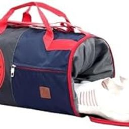 Leather World Vegan Leather 24 Cms Duffle/Shoulder/Gym Bag for Men & Women Tan Travel Friendly Bag Gifts for Men (Blue)-image-88