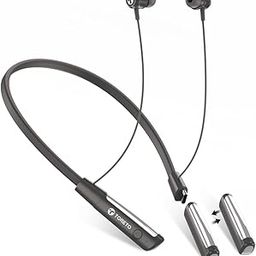 Toreto Tune Ease Wireless Earphone ditachable Battery Neckband, Vibration Alert, Bluetooth 5.3,300Hr Playtime, Type-C Fast Charging, Voice Assistant, & in-line Controls (Black)-image-37
