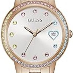 Stainless Steel Women White Analog Round Dial Watch- Gw0657L3, Pink Band-image-70