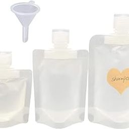 Anugrah Travel Squeeze Pouch Set, Travel Fluid Makeup Packing Bag Empty Portable Stand Up Refillable Squeeze Pouches Spout Bags Cosmetic Lotion Shampoo Face Cream Hand Soap 30ml/ 50ml/ 100ml-43