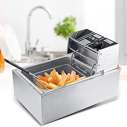Deep Fryer for Commercial and Home use Capacity 6 Liter Single Tank Stainless steel-image-77