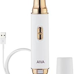 Spa Sciences AIVA - 2-in-1 Patent Pending Facial Hair Remover and Eyebrow Trimmer - Painless Hair Removal Tool - for All Skin Types - USB Rechargeable - Built-in LED Lights-image-25
