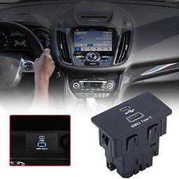 Upgrade USB Interface for Apple Carplay, Type-C + USB Module Hub Compatible with Ford Lincoln SYNC 3 Version 3.4 Replaces# HC3Z-19A387-EFast Charging-11