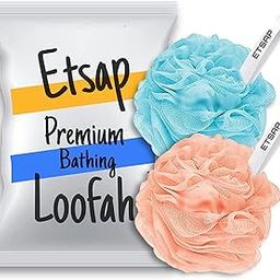 ETSAP Premium Bathing Round Loofah for Men and Women (Pack of 2)(color may very)-11