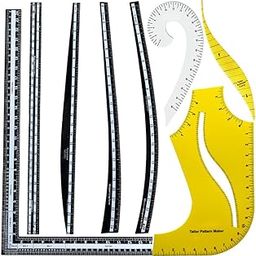 Artonezt Pattern Maker Sewing Ruler L Scale and Curve Scale for Tailoring Fashion Design Tools Set of 8 for Dressmaking Drawing Template Craft Sewing Tools-image-65