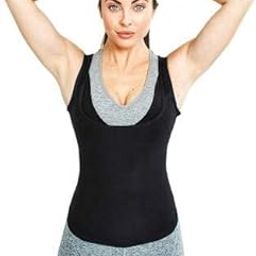 Bstar Sweat Shaper Slimming Sauna Vest/Tshirt for Girls & Women For Fat & Weight Loss (S, M/L,XL/XXL) Black-image-33