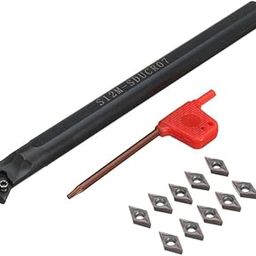 Losa S12M-SDUCR07 Lathe Turning Tool Holder+10Pcs DCMT0702 Inserts+T8 Wrench-image-18