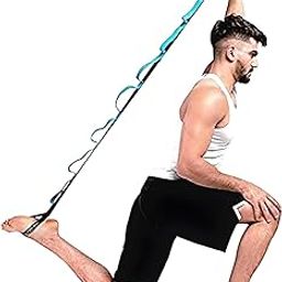 ShopiMoz Yoga Belt 9 Loop Belt for Women and Men/Yoga Strap for Stretching/Hamstring Stretch Strap/Yoga Belt Stretching With Booklet/Extra Thick Exercise for Workout Yoga Fitness (Blue)-22