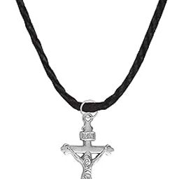 Religious Lord Jesus Christ Cross Silver Zinc And Metal Pendant Chain For Men And Women Spn2023074-picture-20