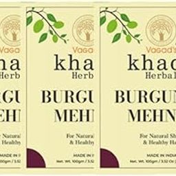 Vagad's Khadi Natural Burgundy Mehendi Powder for Hair Combo Pack of 3 | Conditions The Scalp |-3x100 g-5