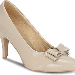 Women's Solid Closed Back Casual Pumps|Faux Leather| Classic Work Pumps| Semi-Pointed Toe| Smart Causals| Heel Pumps | Stiletto Pumps | Office, Party and Formal Occasions-25
