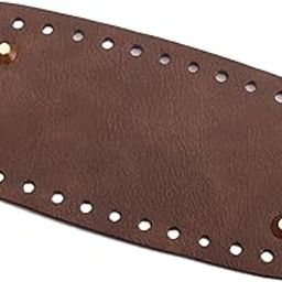 ATORSE DIY Crochet Bag Bottom Pad with Holes Purse Bottom Base PU Leather 9cmx20cm-image-58
