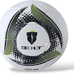 BOLT Oslar Football Professional Match Foot Ball Training Football Size 5 Original for All Ages Group PVC Stitched Standard Sports Football for Ground, Grass, Turf Football with Pin - Size 5-26