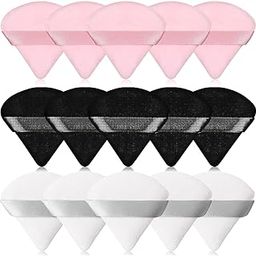 Rubyface Triangle Makeup Sponge Puff, Dry Wet Makeup Puff for Contouring, Powder Foundation Sponge Under Eyes and Corners Makeup Tools for Women Girls Multi colored (Multi colored, 15 Pcs)-18