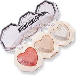 BEACHBORN Heart Shape Highlighter Palette For Makeup | Ultra Blendable & Long Lasting | Blinding Glow (SHADE NO-01, 9G)-47
