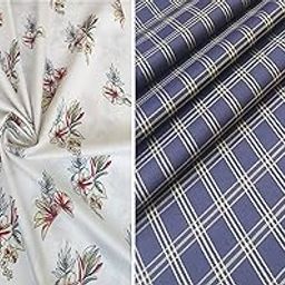 Pri & Su CottLinns Combo of Giza Cotton Printed Shirt 110006 & Trouser Fabric 900135-image-66