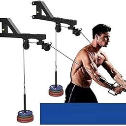 BODI PRO Forearm Wrist Trainer, Tricep Workout Machine Wall-Mounted Cable Pulley System for LAT Pull Downs, Tricep Pull Downs, Forearm Home Gym Equipment (Without Weight)-27