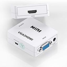 PremiumAV VGA to HDMI Converter Box with Audio – Mini 1080P HD VGA2HDMI Adapter with 3.5mm Jack and USB Power for PC, Laptop, Monitor, Projector, HDTV Display (White)-picture-18