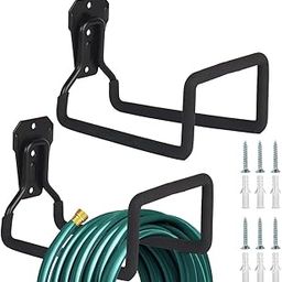 Serplex® 2Pcs Heavy Duty Hose Hanger Garden Hose Storage, Metal Water Hose Holders for Outside Wall Mount Garden Hose Reel Hose Stand for Garden Hose, 110lbs Loading Capacity, for Max 150ft Hose-picture-14