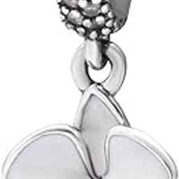 925 Sterling Silver Flower charm Orchid Charm Lucky Charm Anniversary Charm Birthday Charm for Pandora Charms Bracelet-image-68