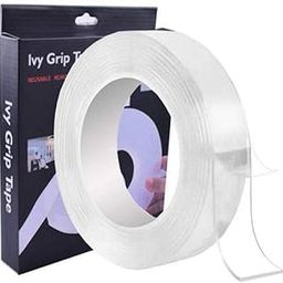 Double Sided Tape Heavy Duty - Adhesive Silicone Tape, Heat Resistant, Multi-Functional, Removable, Washable, Reusable Anti-Slip Gel Nano Grip Tape 3 Meter Multipurpose-13