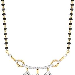 18k (750) Yellow Gold and Solitaire Mangalsutra for Women-image-112