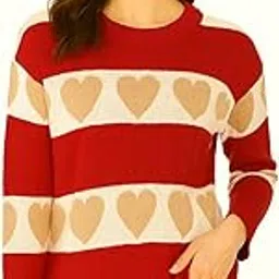 icw Women's Korean Chic Knitted Long Sleeve Round Neck Pullover Top T-Shirt Sweater DN36 (One Size Fit S-M-L)-picture-17