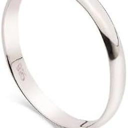 Sterling Silver 3 mm D Wedding Band, Midi or Thumb Ring Size 6-28-image-44