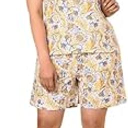 Womens Shorts and top Soft Cut Sleeve Printed for Comfortable Sleepwear & Loungewear Night Dress for Women-image-4