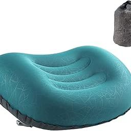 CALANDIS™ Travel Pillow Portable Inflatable Pillow for Home Traveling Airplane Blue | Travel Pillows | Travel Accessories-image-6