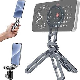 Magnetic Pocket Phone Tripod Foldable Compatible with Magsafe iPhone 15/14/13/12 Plus Pro Max Series, Upgrade Mini Cell Phone Tripod Mount Handle Smartphone Desk Stand Travel All in One-picture-16
