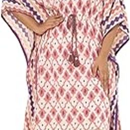 Rayon Rust and White Printed Tie Up Kaftan-picture-31
