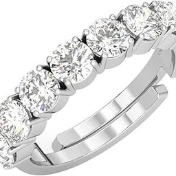 Pure 925 Sterling Silver Eternity Finger Ring with Adjustable Band | Gift for Women Girls Wife Girlfriend | Multiple Design Options-image-84
